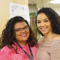 Two students at GradFest